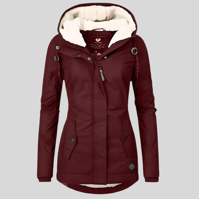 Celine Long Winter Parka for Women – Waterproof and Warm Coat with Faux Fur Lining & Adjustable Fit