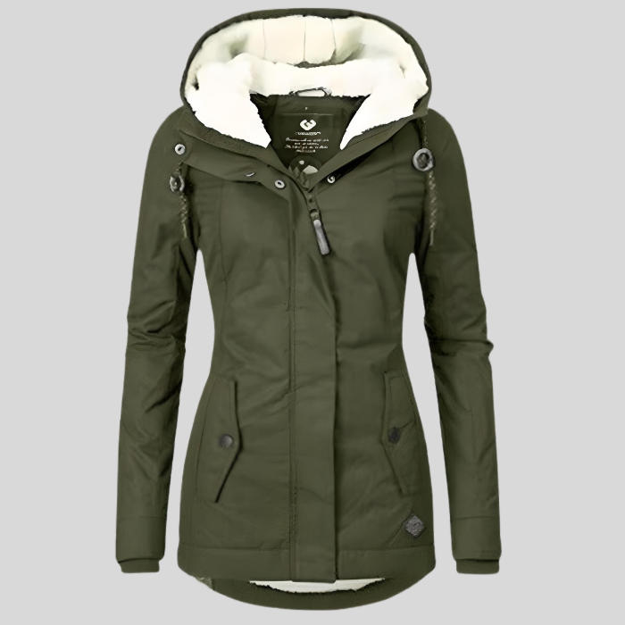 Celine Long Winter Parka for Women – Waterproof and Warm Coat with Faux Fur Lining & Adjustable Fit