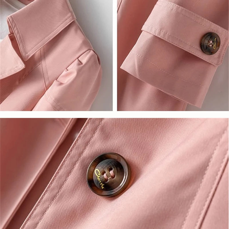Trench Freya Mulher Meio Comprimento – Corte Elegante, Tecido Leve & Estilo Chic Versátil