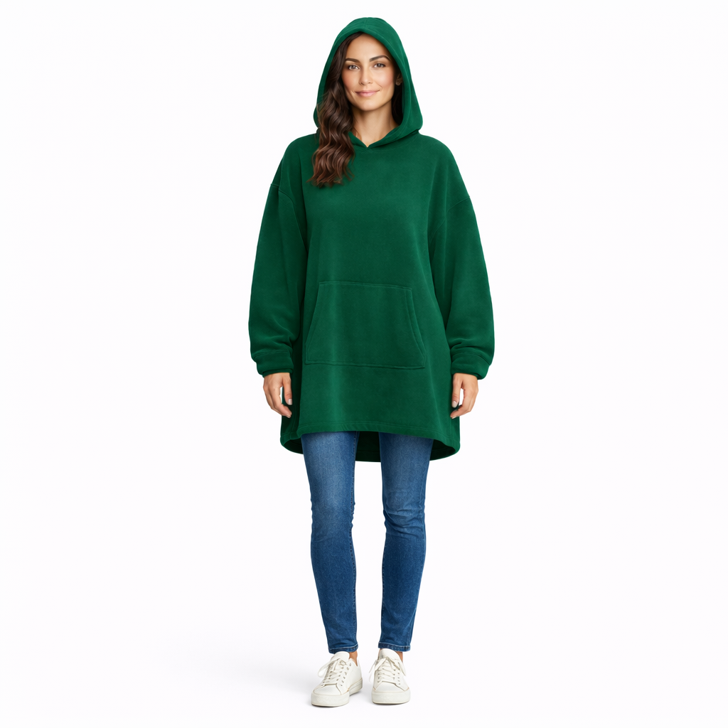 Malia Pătură cu glugă damă – material ultra-moale, croială lejeră și căldură cocooning