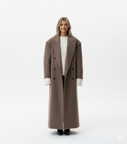 Claudia Manteau Oversize Donna – Giacca Elegante Doppiopetto con Spalle Strutturate