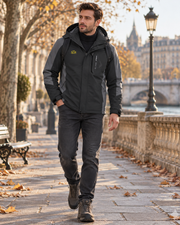 Lachlan Veste Imperméable Homme – Coupe-Vent Légère, Capuche Amovible & Poches Zippées