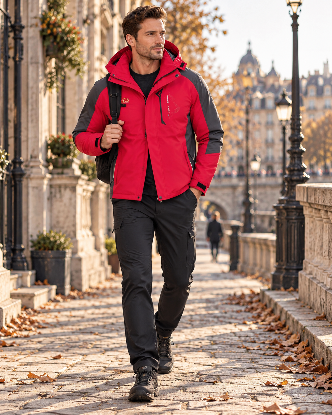 Lachlan Veste Imperméable Homme – Coupe-Vent Légère, Capuche Amovible & Poches Zippées