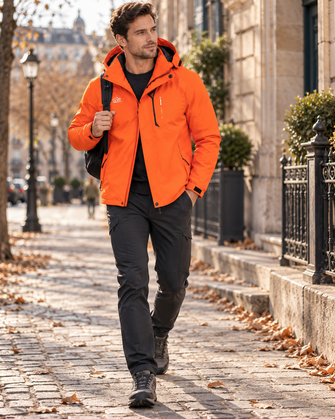 Lachlan Veste Imperméable Homme – Coupe-Vent Légère, Capuche Amovible & Poches Zippées