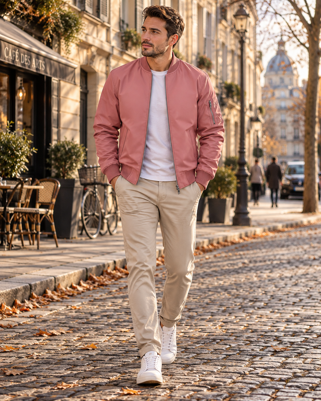 Colin Bomber Homme Léger – Coupe-Vent Zippé, Col Montant & Multiples Poches