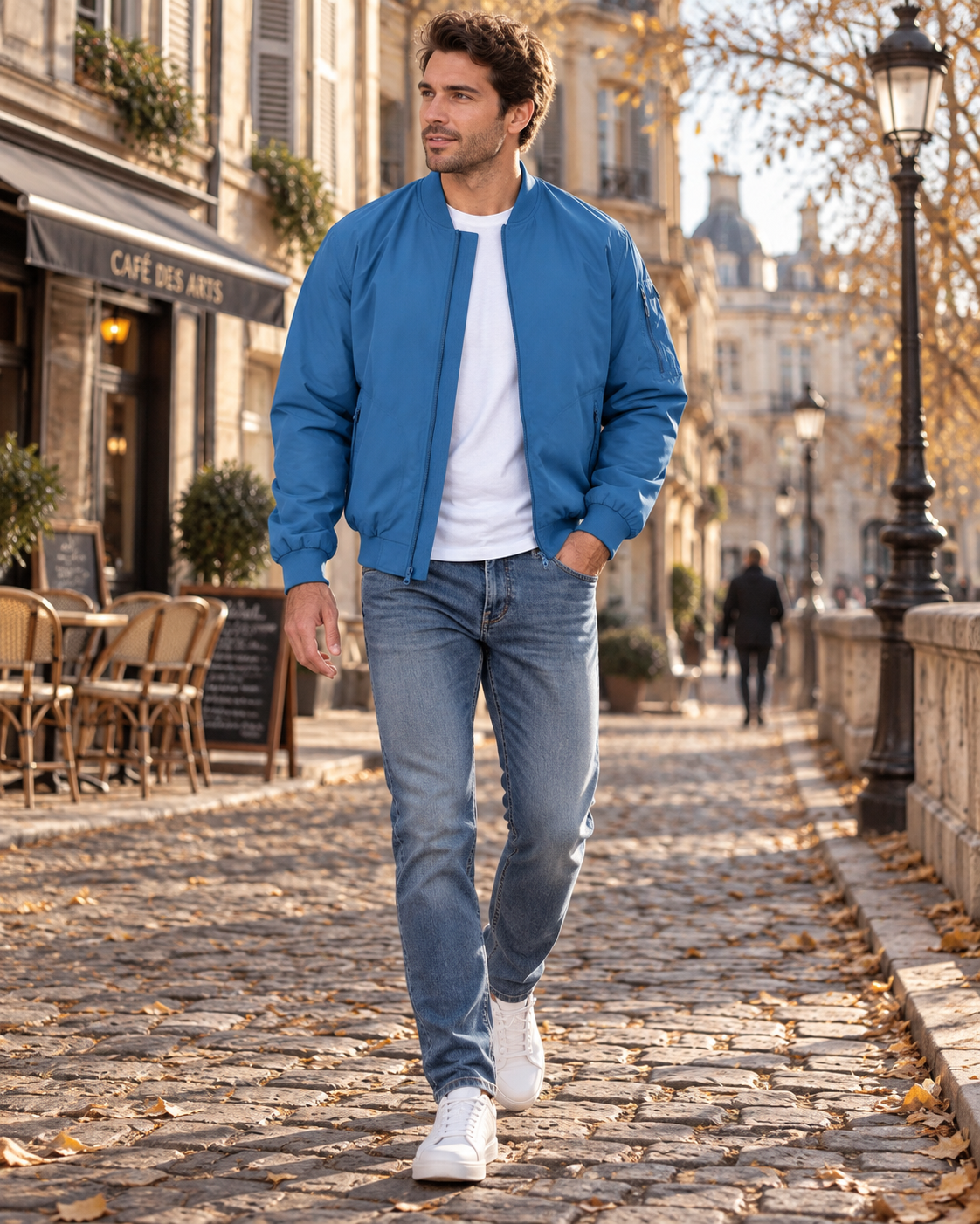 Christian Blouson Bomber Homme – Léger, Coupe-Vent, Fermeture Zippée & 5 Poches