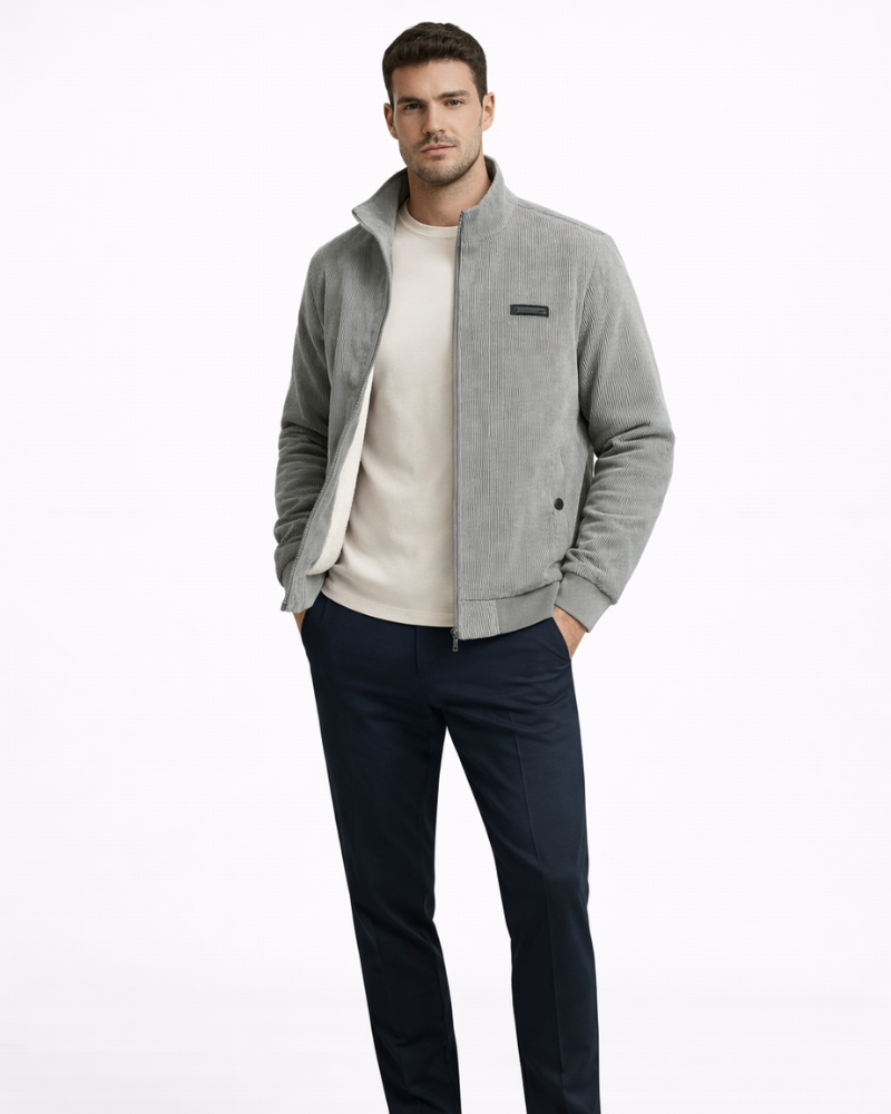 Lloyd Veste Homme Velours Côtelé – Coupe Décontractée, Col Chemise, Veste Boutonnée