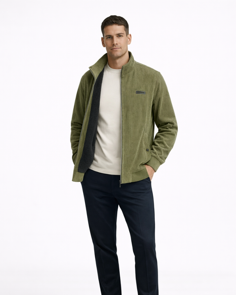 Lloyd Veste Homme Velours Côtelé – Coupe Décontractée, Col Chemise, Veste Boutonnée