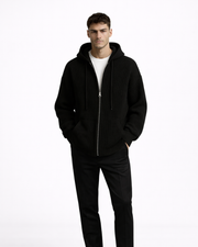 Randy Gilet Homme Zippé à Capuche – Maille Technique, Coupe Décontractée, Style Urbain