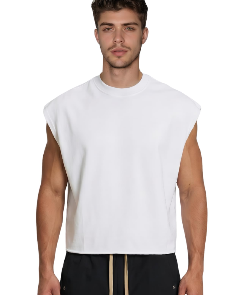 Zayn Pánský tílko – Krátké oversized tílko, streetwear French Terry