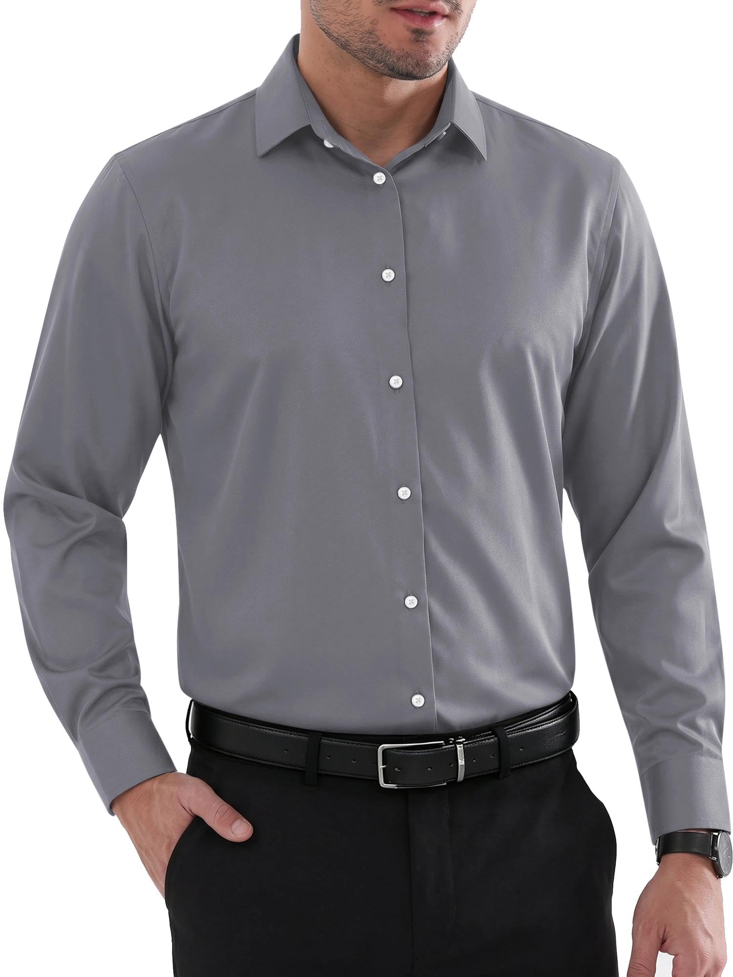 Louie Men's Shirt – Wrinkle-Free Regular Fit Shirt, Reinforced Collar & Long Sleeves
