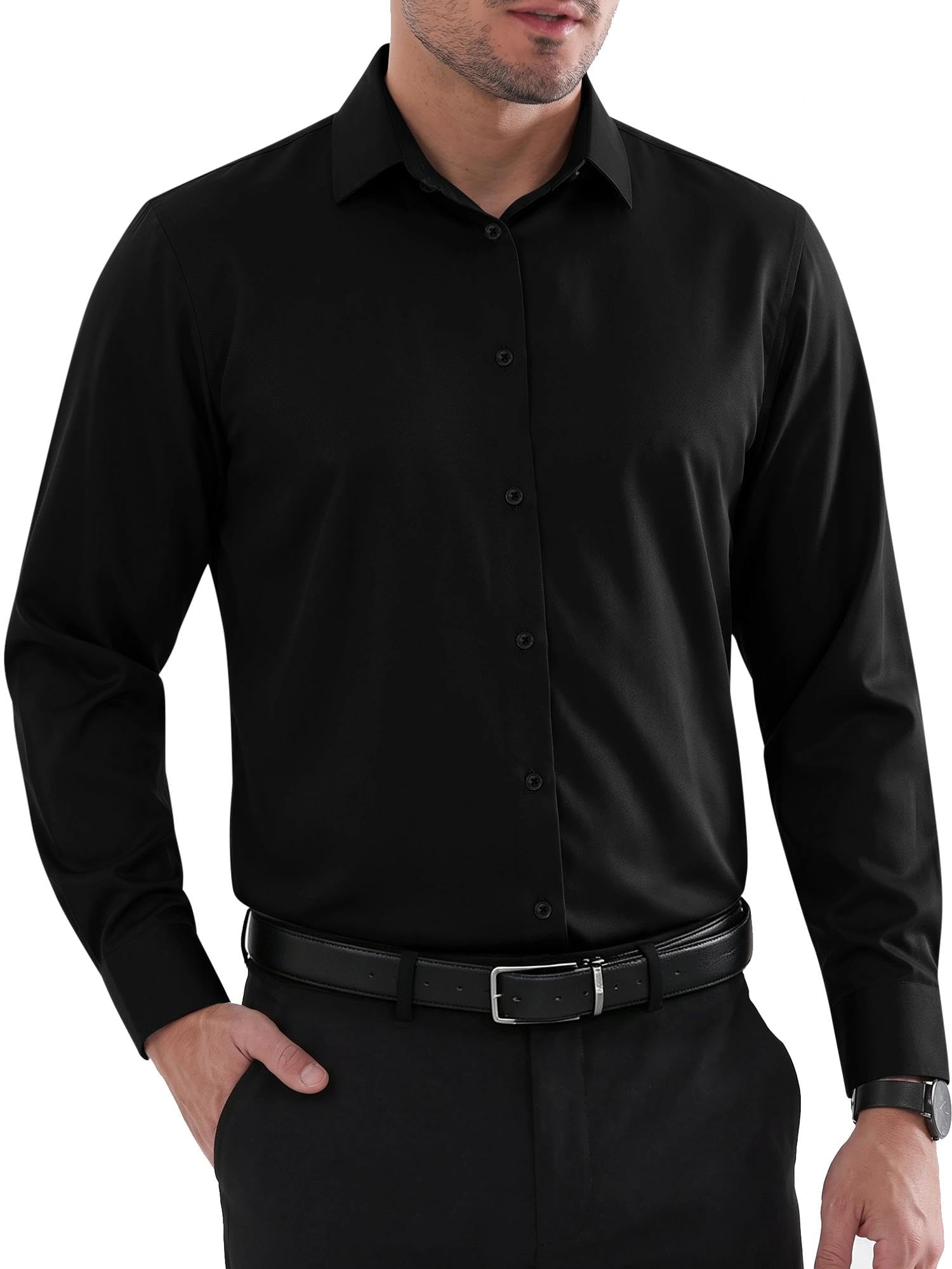 Louie Men's Shirt – Wrinkle-Free Regular Fit Shirt, Reinforced Collar & Long Sleeves