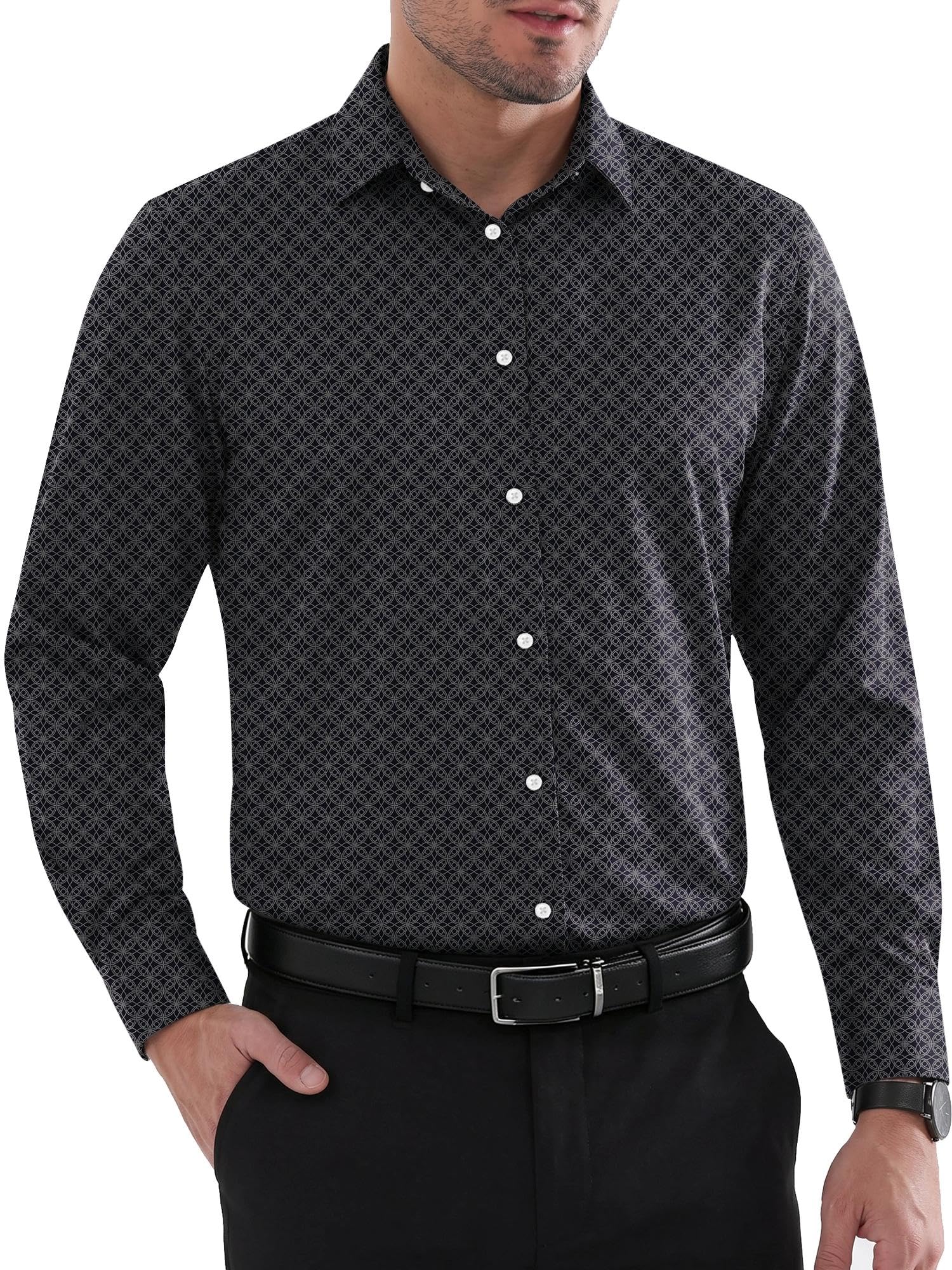 Louie Men's Shirt – Wrinkle-Free Regular Fit Shirt, Reinforced Collar & Long Sleeves