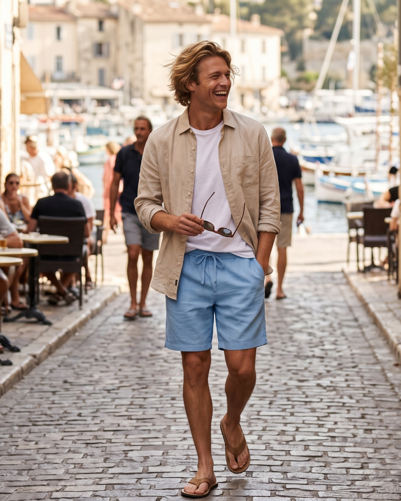 Weston Short Homme – Lehká Prodyšná Krátká Ležérní Letní Kalhoty