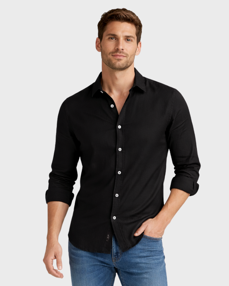 Alvaro Herrenhemd Leinen – Eleganter gerader Schnitt & leichtes atmungsaktives Gewebe