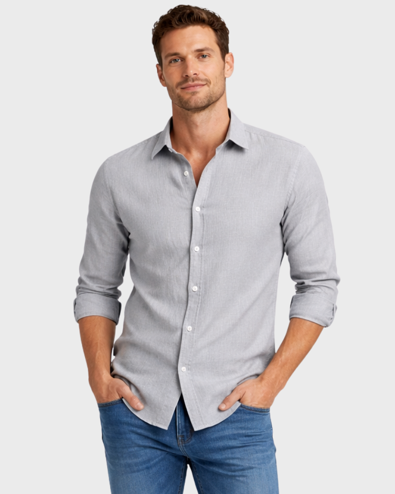 Alvaro Herrenhemd Leinen – Eleganter gerader Schnitt & leichtes atmungsaktives Gewebe