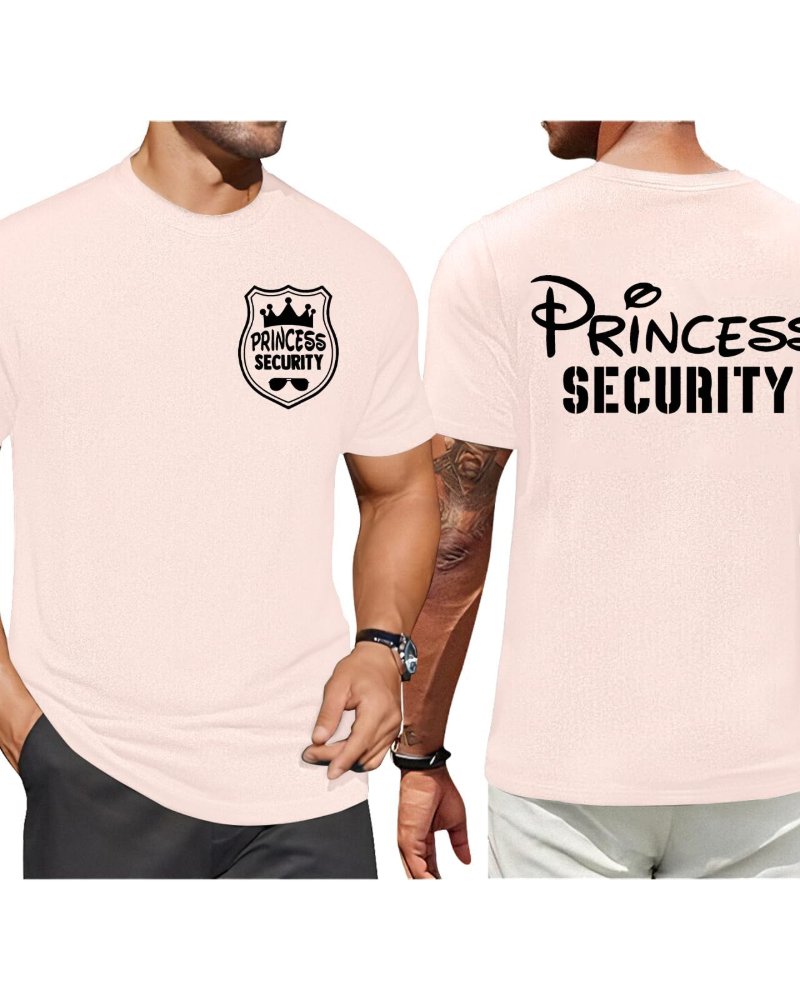 Max majica za muškarce – humoristična majica Princess Security, rastezljivi pamuk, casual