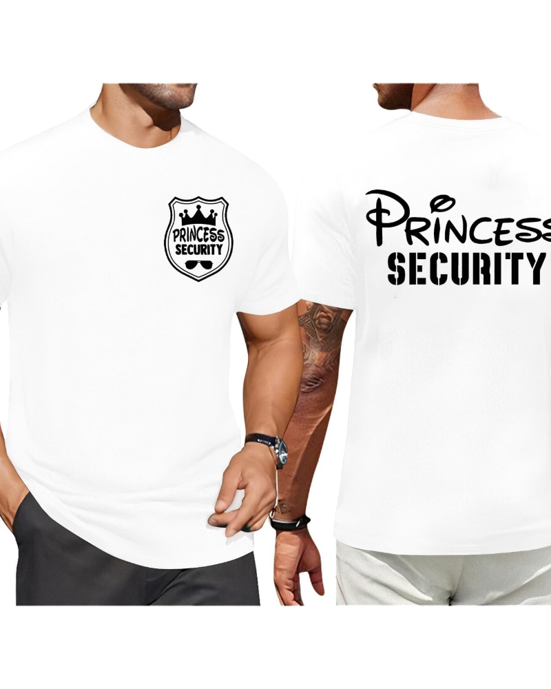 Max majica za muškarce – humoristična majica Princess Security, rastezljivi pamuk, casual