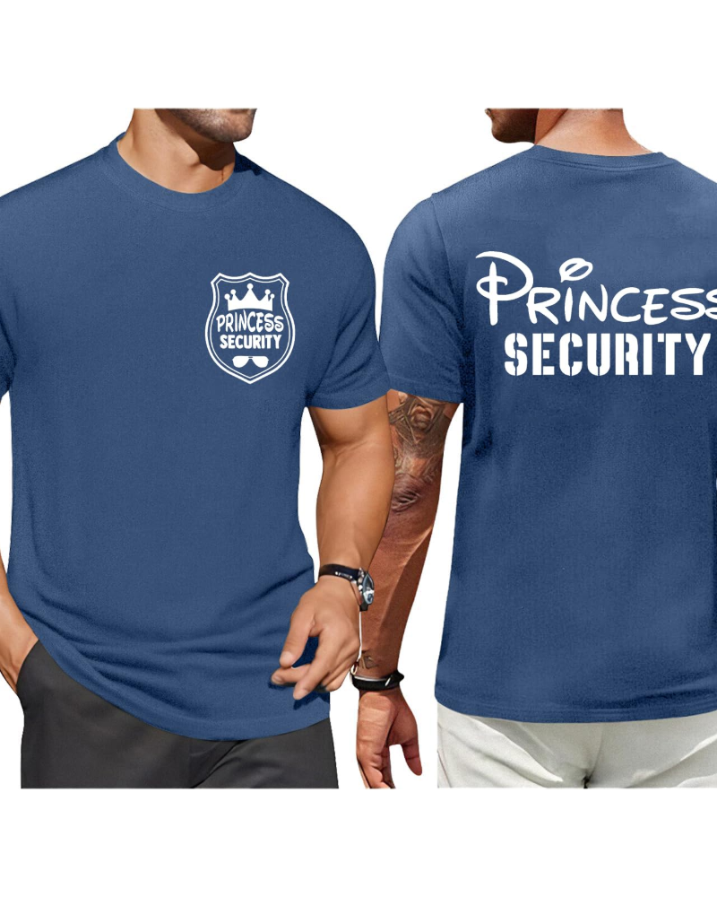 Max majica za muškarce – humoristična majica Princess Security, rastezljivi pamuk, casual