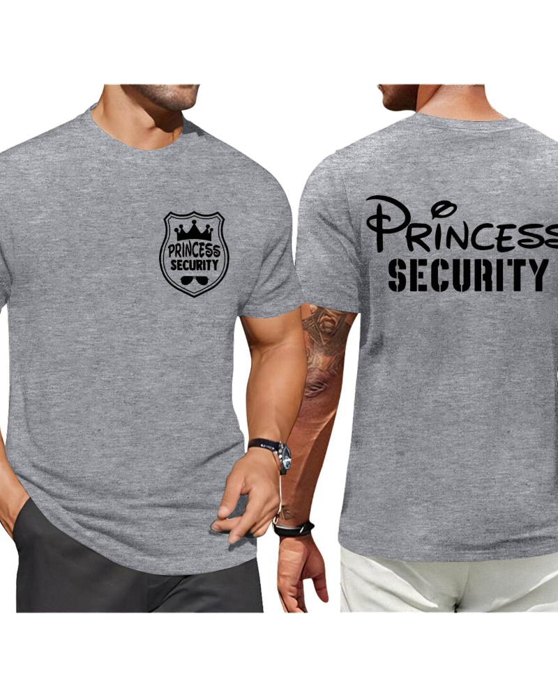Max majica za muškarce – humoristična majica Princess Security, rastezljivi pamuk, casual