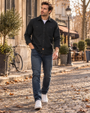 Camicia da uomo Gerson in cotone – maniche lunghe, bottoni e doppia tasca sul petto