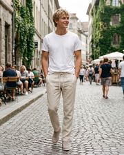 Landon Herrenhose – Weite, leichte, atmungsaktive Hose mit fließendem Schnitt, lässig-eleganter Stil