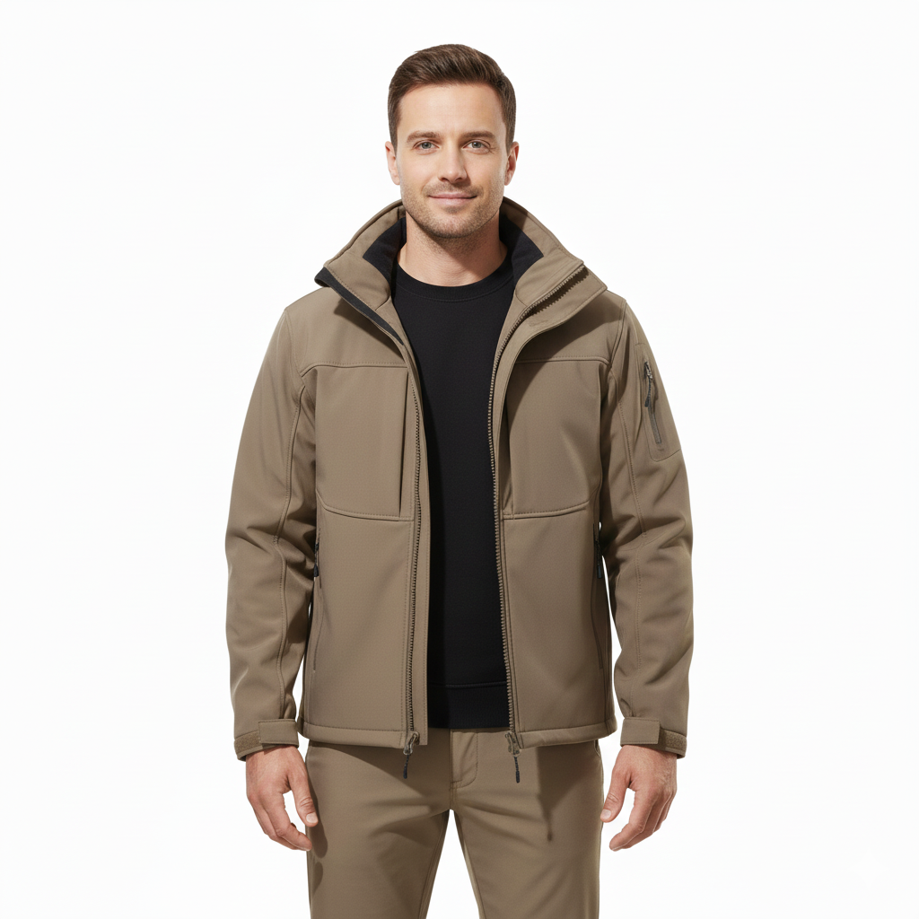 Hudson Herren Steppjacke mit Kapuze – Isolierte Winter-Pufferjacke mit Reißverschluss