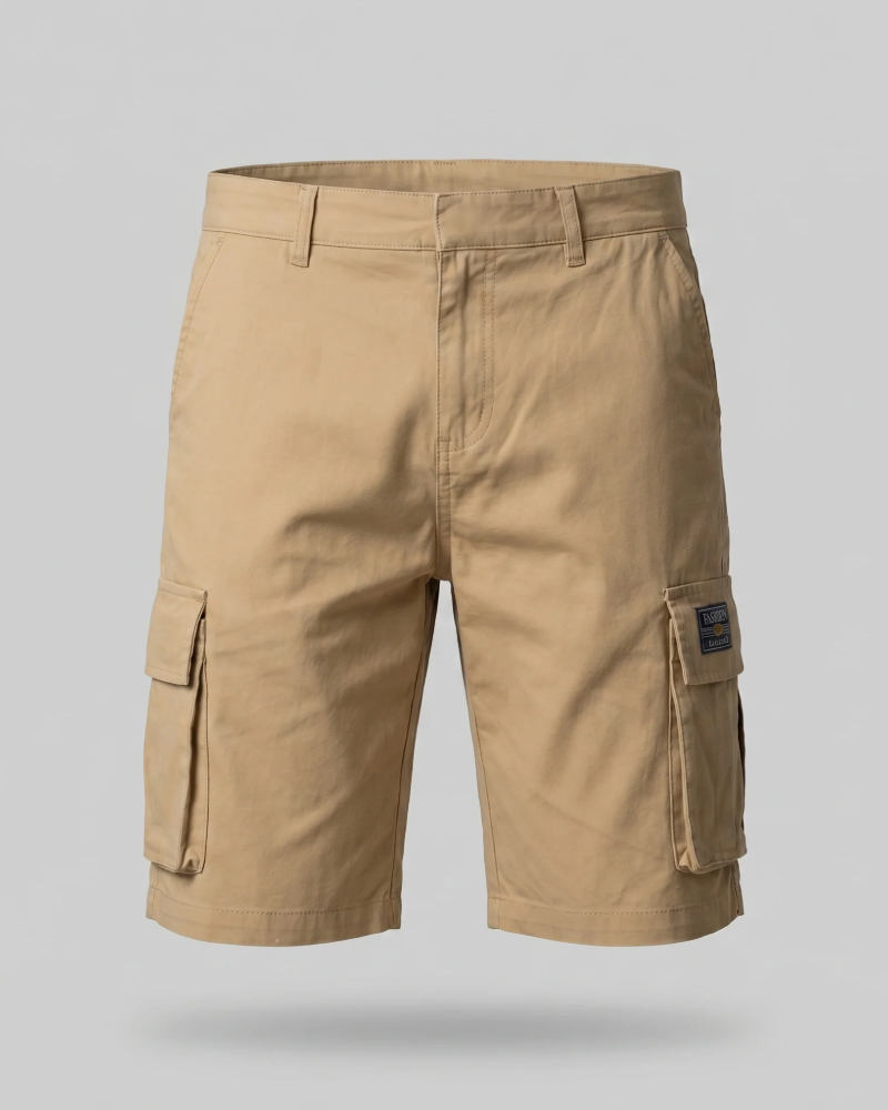 Declan Short Cargo til mænd – Bermuda med flere lommer, åndbar, afslappet pasform, casual stil