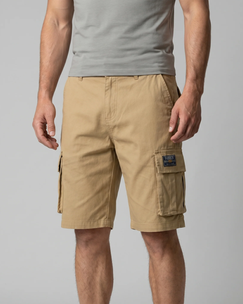 Declan Short Cargo til mænd – Bermuda med flere lommer, åndbar, afslappet pasform, casual stil