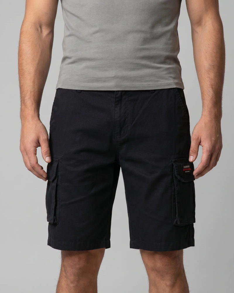 Declan Short Cargo til mænd – Bermuda med flere lommer, åndbar, afslappet pasform, casual stil