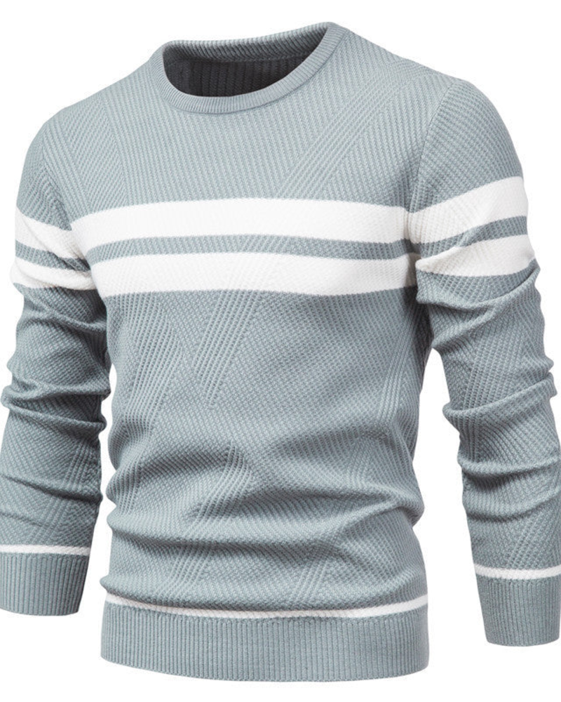Colton Pull Homme – Pruhovaný svetr z pohodlné pleteniny, klasický střih, elegantní ležérní styl