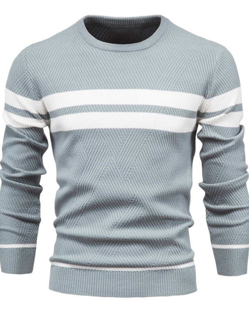 Colton Pull Homme – Pruhovaný svetr z pohodlné pleteniny, klasický střih, elegantní ležérní styl
