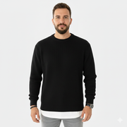 Montaro Męski Sweter z Okrągłym Dekoltem w Prążki – Klasyczny, Elegancki i Wielofunkcyjny Dzianinowy
