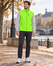 Gilet softshell da uomo Tristan, leggero e antivento, con collo alto e tasche con zip