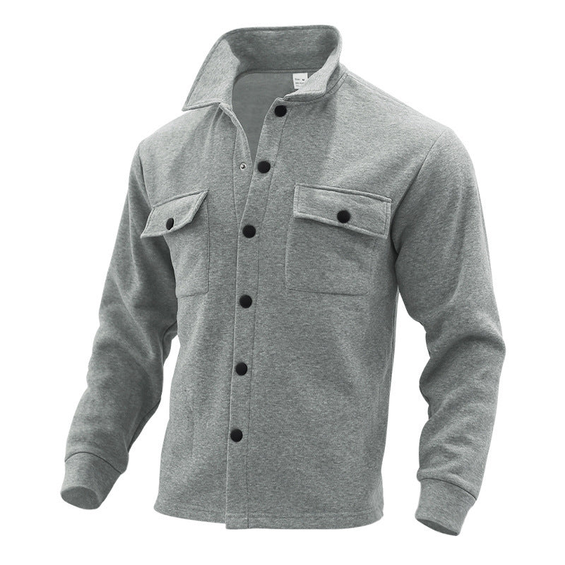 Noir Élan Overshirt Homme – Veste Chemise Casual Chic en Coton Mélangé Coupe Regular