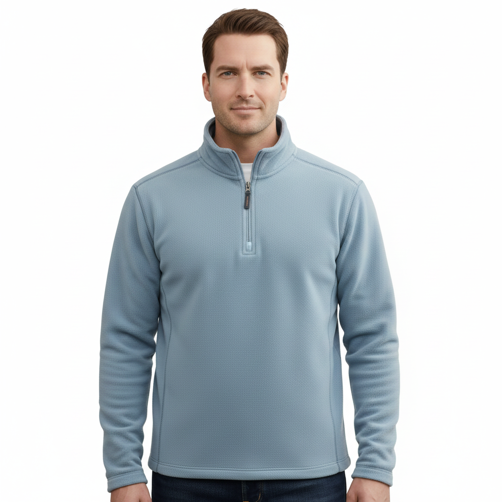 Nordcrest Men's Half-Zip Fleece Sweatshirt – Warm Thick Fleece Pullover for Winter