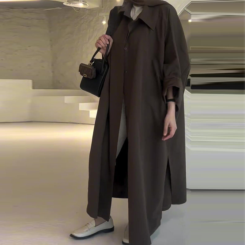 Camila Manteau pitkä ylisuurikokoinen naisten takki – lämmin talvitakki rentolla leikkauksella ja minimalistisella designilla