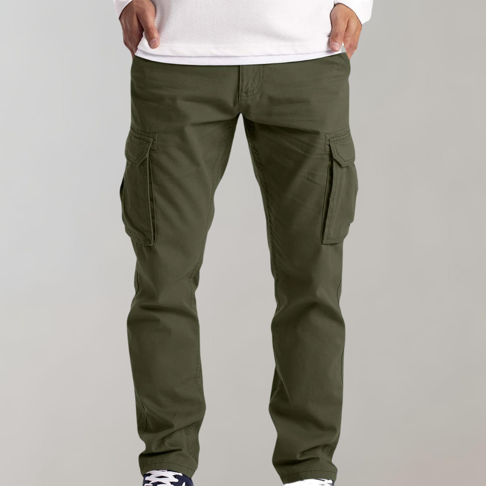 Pantalones Bryan para hombre: pantalones cargo cómodos y modernos con bolsillos prácticos