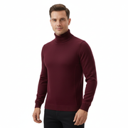 Olsen Men's Slim Fit Turtleneck Sweater – Elegant and Stretchy Sweater with Timeless Design
