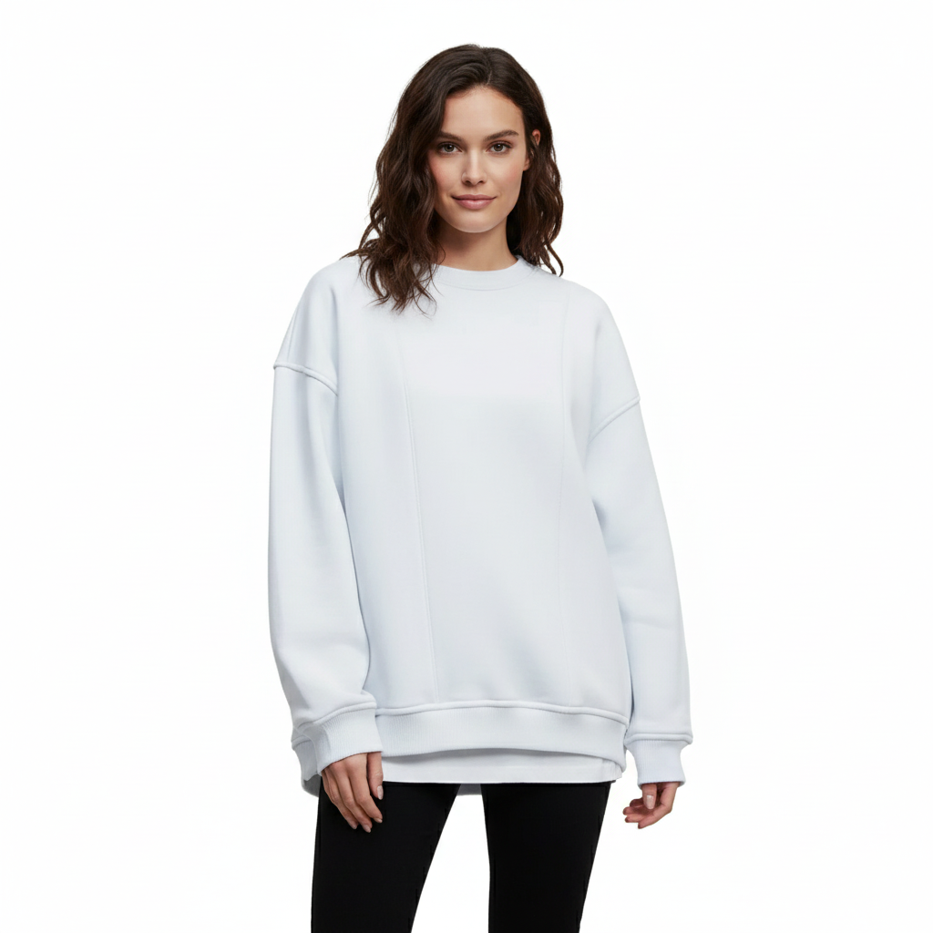 Rosie Pull Oversize Femme – Pohodlná mikina s kulatým výstřihem, dlouhými rukávy a volným střihem