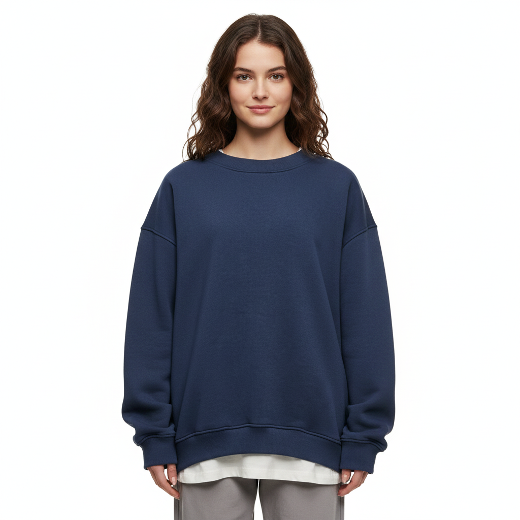 Rosie Pull Oversize Femme – Pohodlná mikina s kulatým výstřihem, dlouhými rukávy a volným střihem