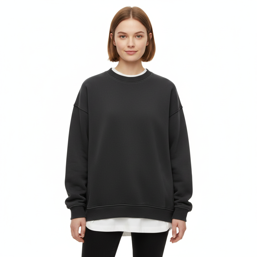 Rosie Pull Oversize Femme – Pohodlná mikina s kulatým výstřihem, dlouhými rukávy a volným střihem