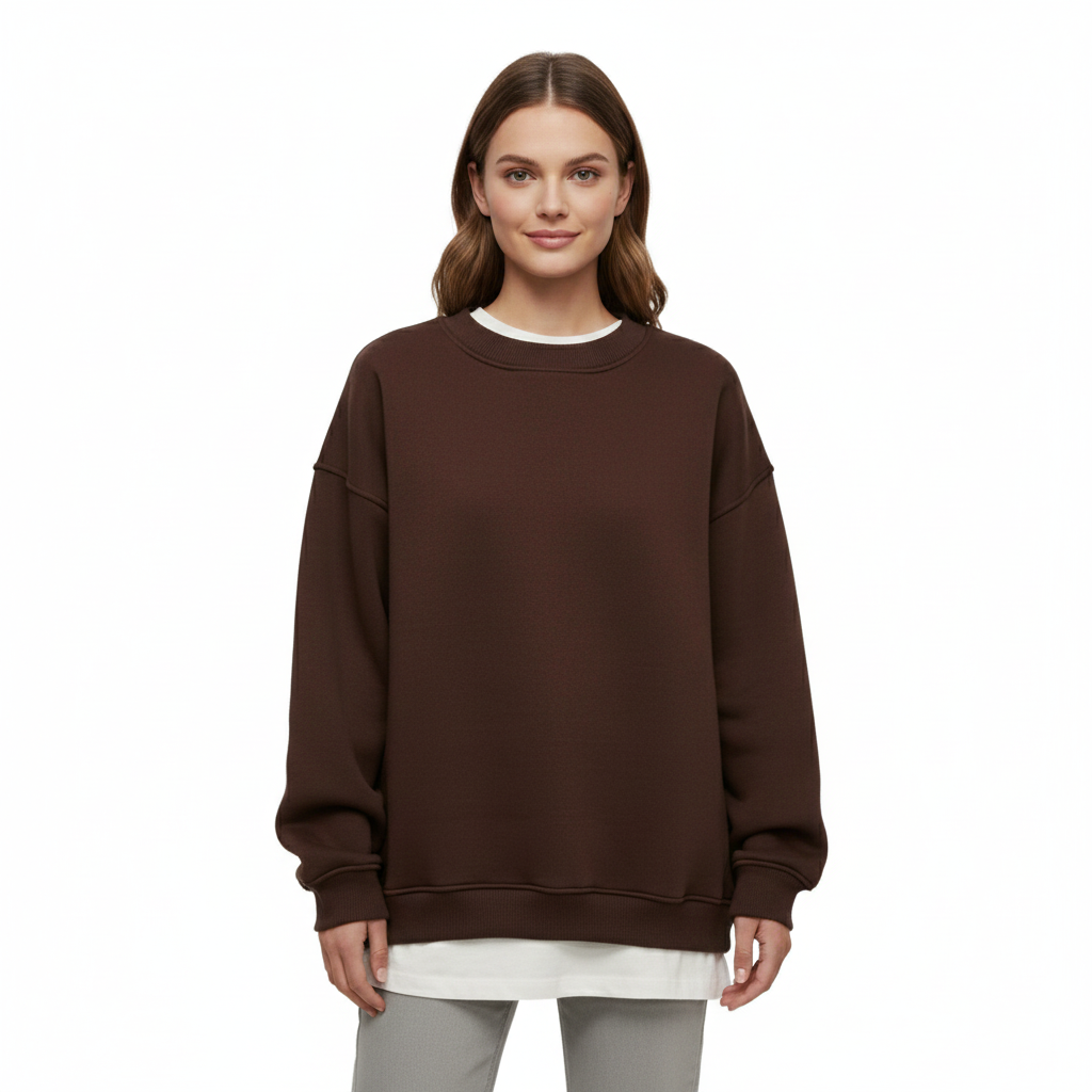Rosie Pull Oversize Femme – Pohodlná mikina s kulatým výstřihem, dlouhými rukávy a volným střihem