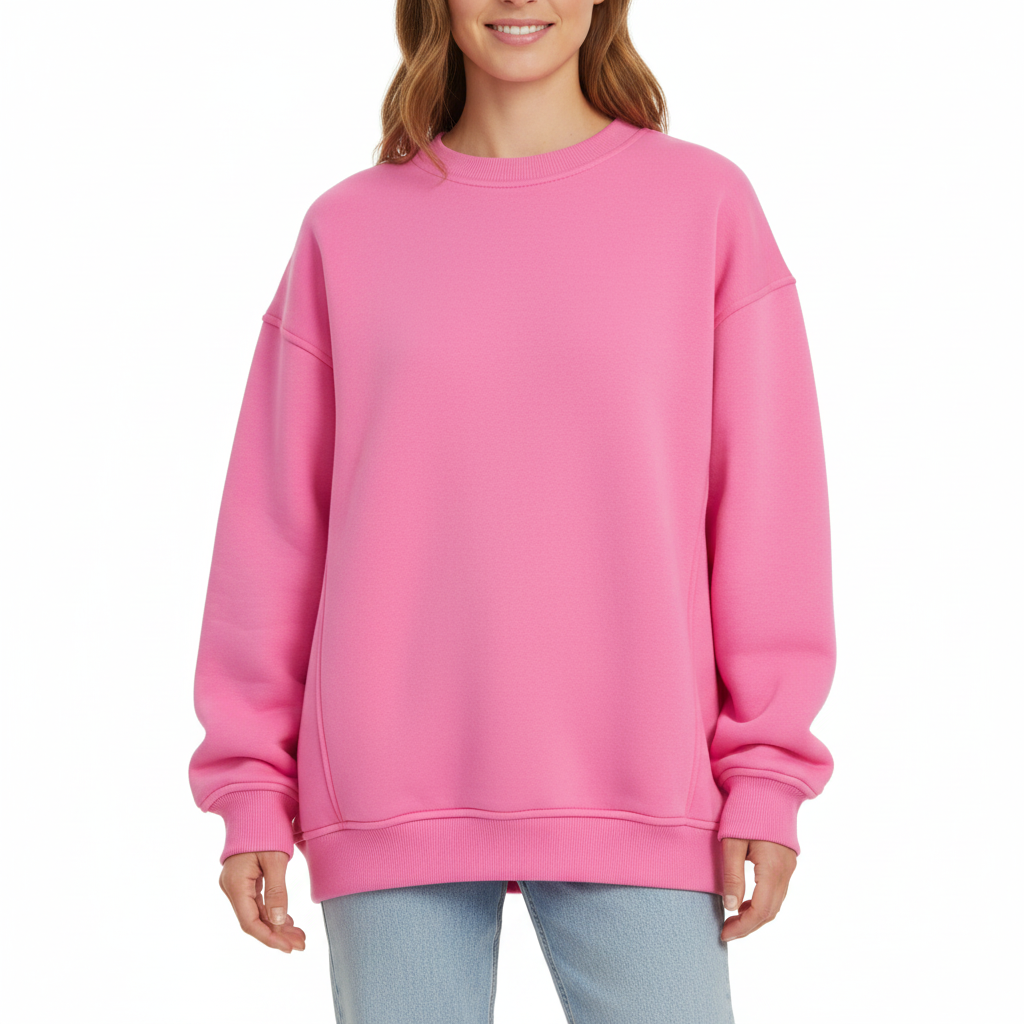 Rosie Pull Oversize Femme – Pohodlná mikina s kulatým výstřihem, dlouhými rukávy a volným střihem