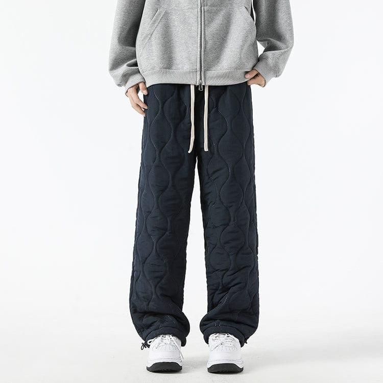 Calças Logan Homem Inverno Acolchoadas – Calças Quentes Forradas a Polar com Corte Largo & Cintura Elástica