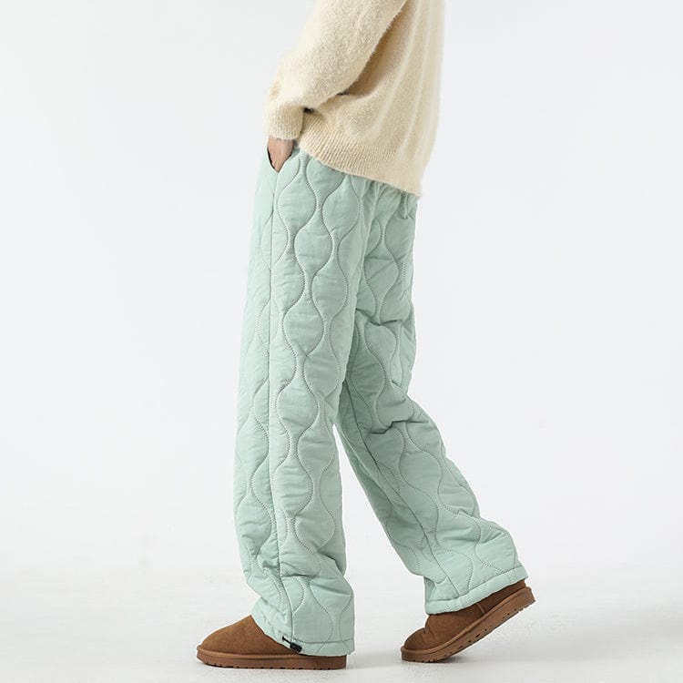 Calças Logan Homem Inverno Acolchoadas – Calças Quentes Forradas a Polar com Corte Largo & Cintura Elástica