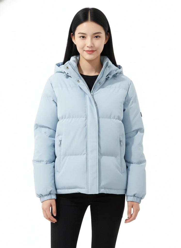 Lindy Chaqueta Acolchada Mujer – Abrigo Caliente con Capucha y Corte Recto Cómodo