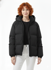 Lindy Chaqueta Acolchada Mujer – Abrigo Caliente con Capucha y Corte Recto Cómodo
