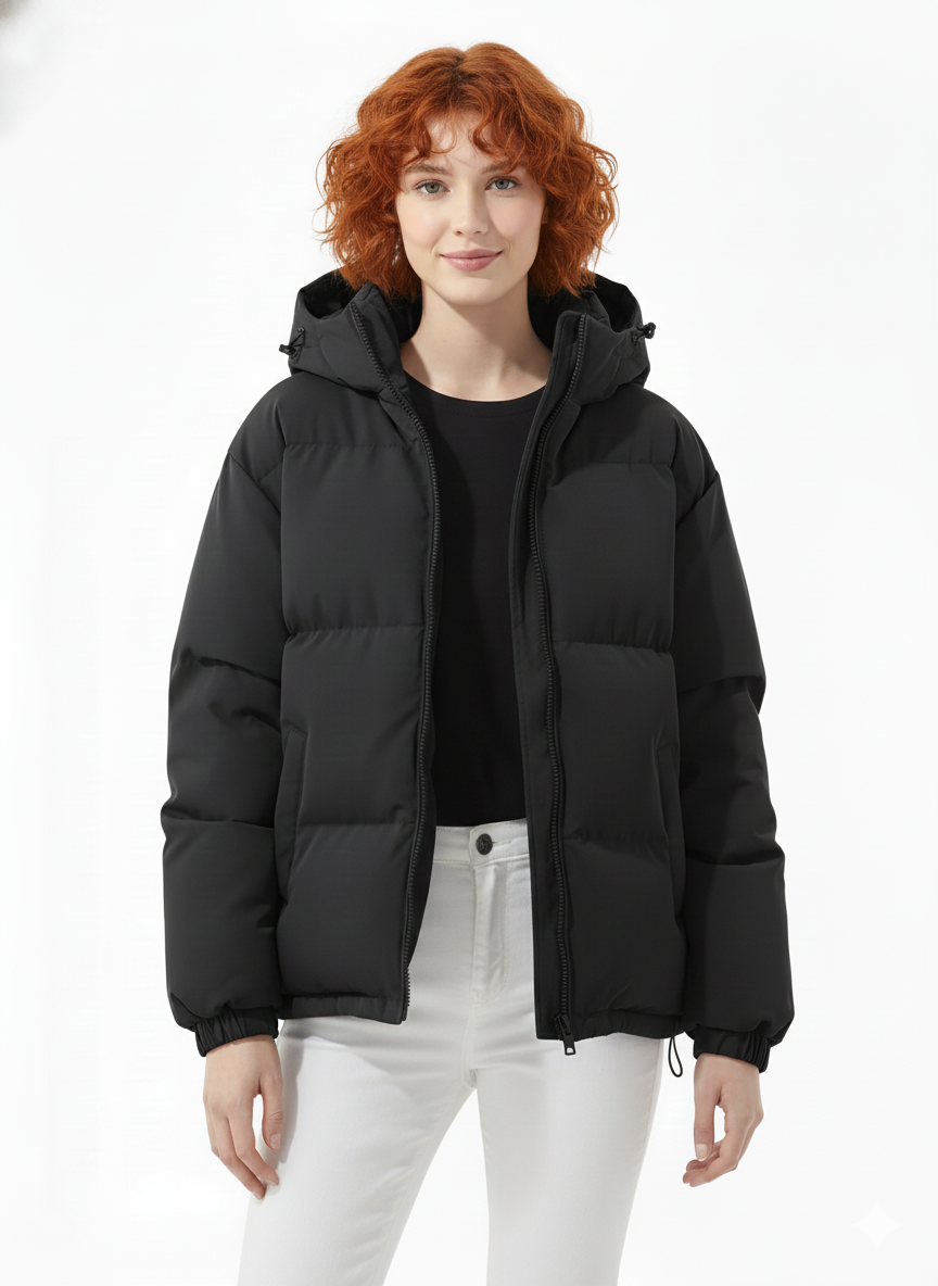Lindy Quilted Jacket for Women – Warm Coat with Hood & Comfortable Straight Cut