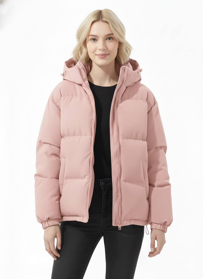 Lindy Quilted Jacket for Women – Warm Coat with Hood & Comfortable Straight Cut